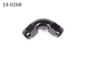 14-0268 6AN Coupler Female to Female 90 degree