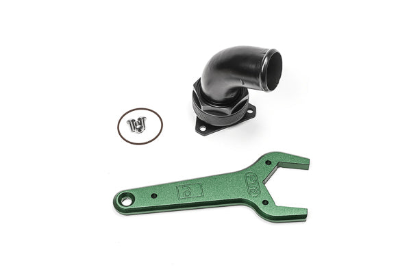 20-1047 FCST-X 3-Bolt Remote Mount Fill Neck 24AN Elbow 1.5in Barb