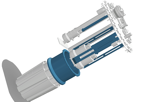 Included parts in blue