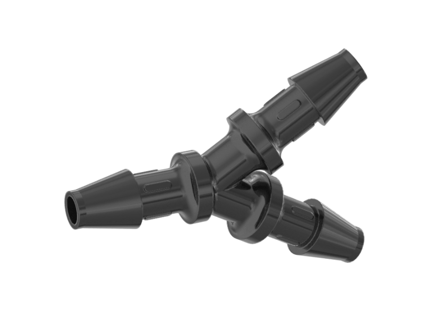 Wye, 3/16in x 3, Black