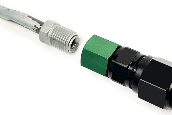 Stock hardlines are adaptd to 6AN using an SAE adapter