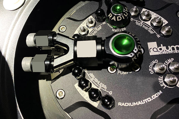Y-Adapter, 6AN Male, 6AN Male, 10AN Female
