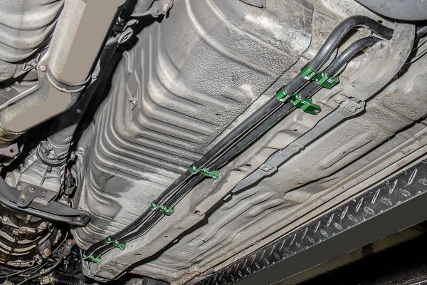 Lines and retainers installed