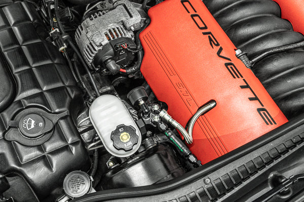 Plumbing kit in engine bay
