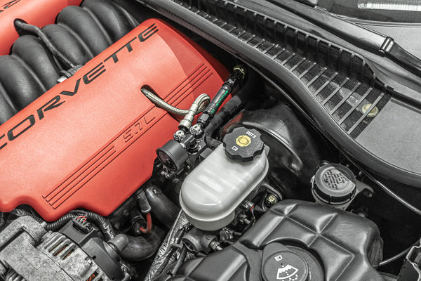 Plumbing kit in engine bay